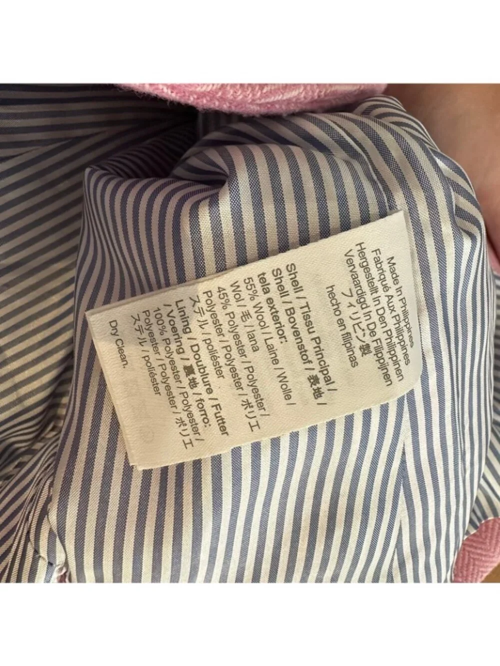 J.Crew Crewcuts Girls' schoolgirl blazer in pink ivory